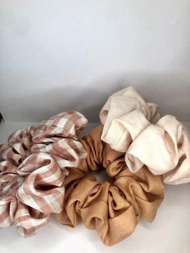XL Over sized Linen scrunchies