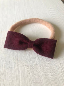 Felt bow headbands