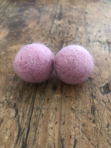 Large felt ball earrings