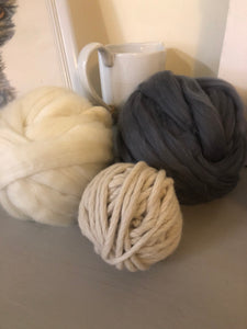 Australian merino wool- Giant super bulky Merino Yarn  Arm knitting , Chunky wool knit , thick gigantic yarn .