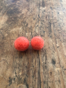small felt ball earrings