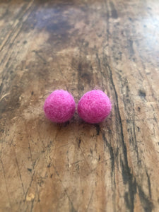 small felt ball earrings