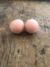 Load image into Gallery viewer, Large felt ball earrings