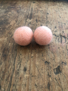 Large felt ball earrings