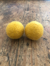 Load image into Gallery viewer, Large felt ball earrings