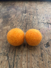 Load image into Gallery viewer, Large felt ball earrings