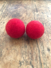 Load image into Gallery viewer, Large felt ball earrings